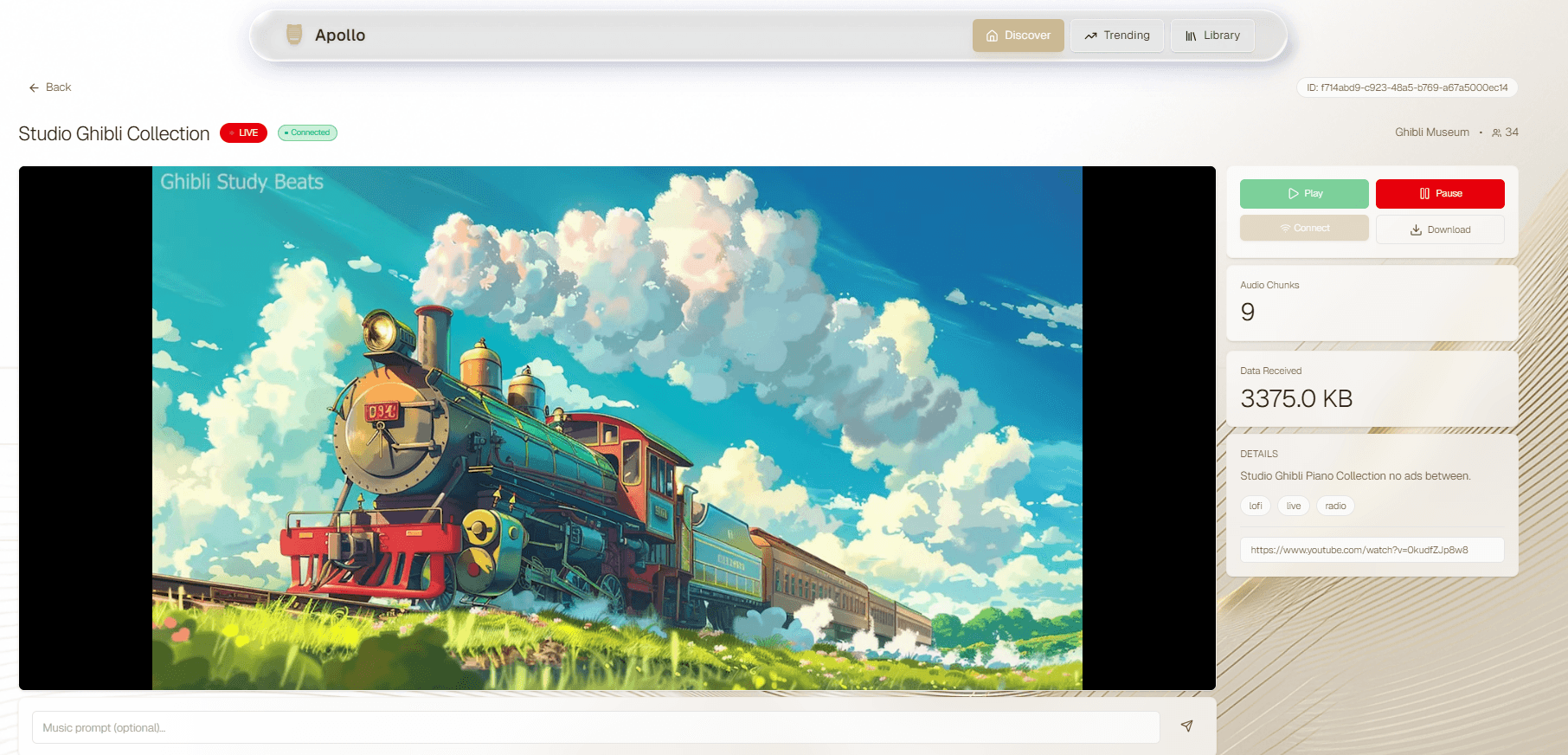 Gemini Showcase demo with Ghibli stream