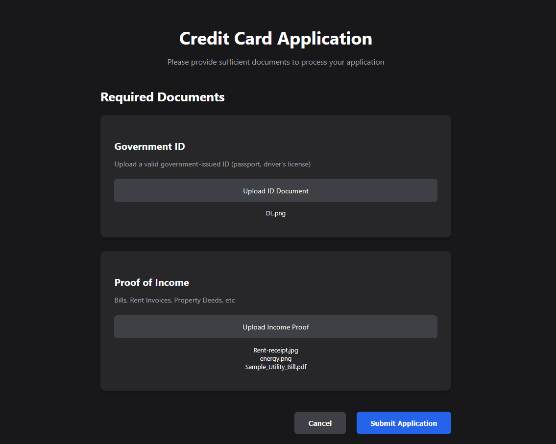 EasyTeller application form