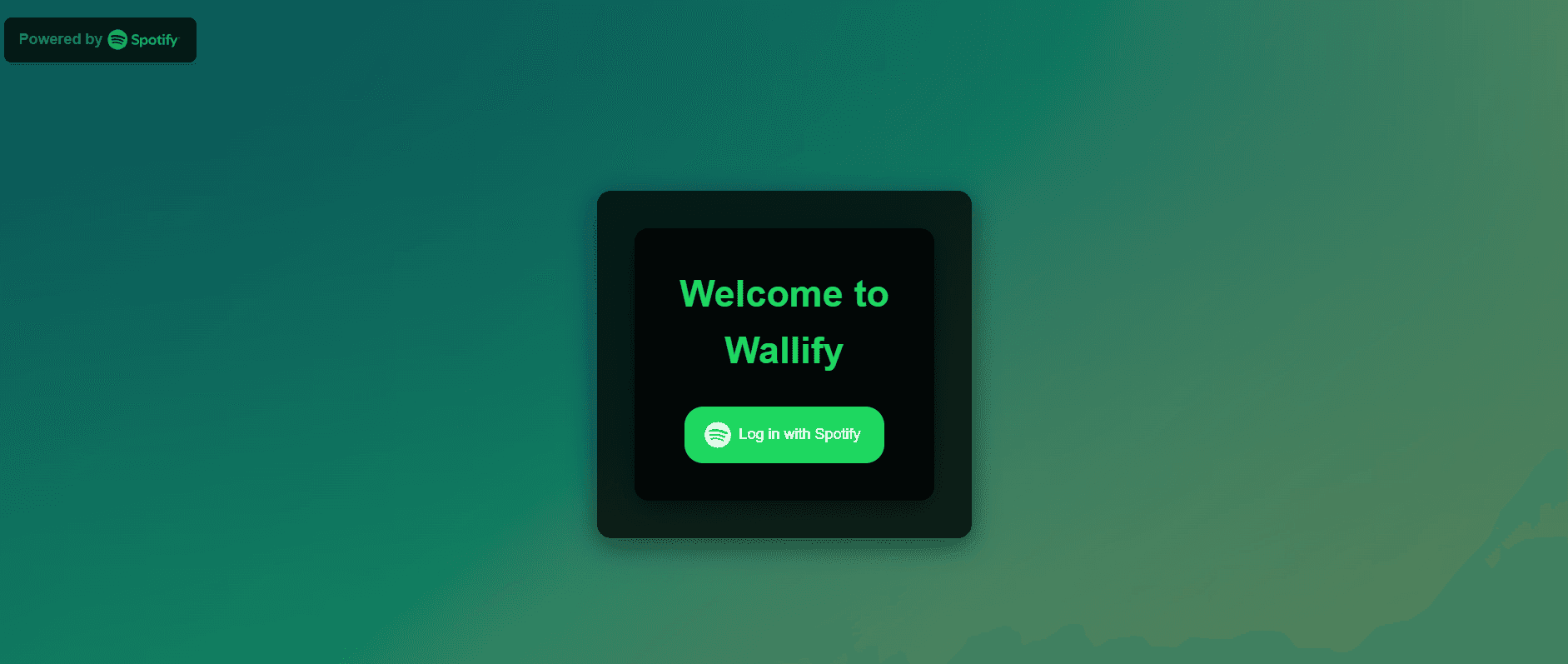 Login screen